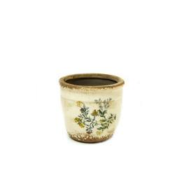 Osłonka ceramiczna z motywem Kwiatowym Wazon 13cm